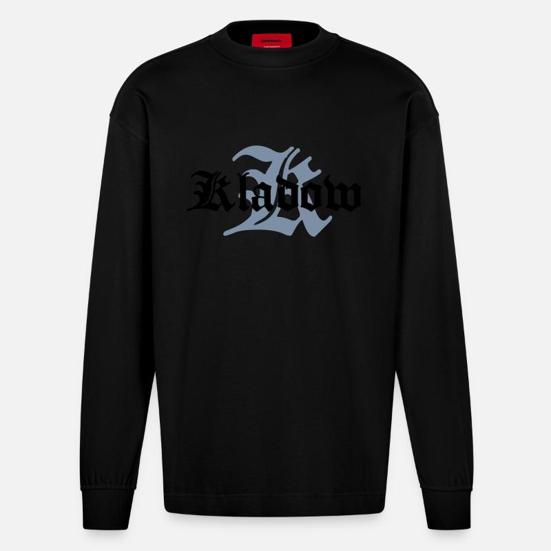 kladow - Heavyweight Oversized Organic Langarmshirt Made in EU - SOLID BLACK