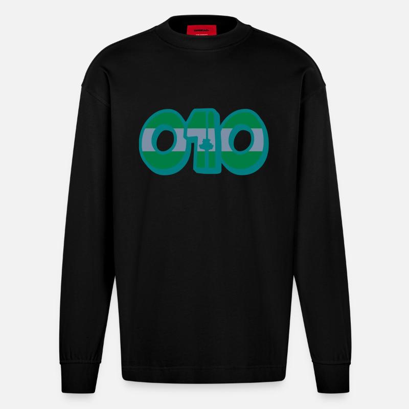 010 - Heavyweight Oversized Organic Langarmshirt Made in EU - SOLID BLACK