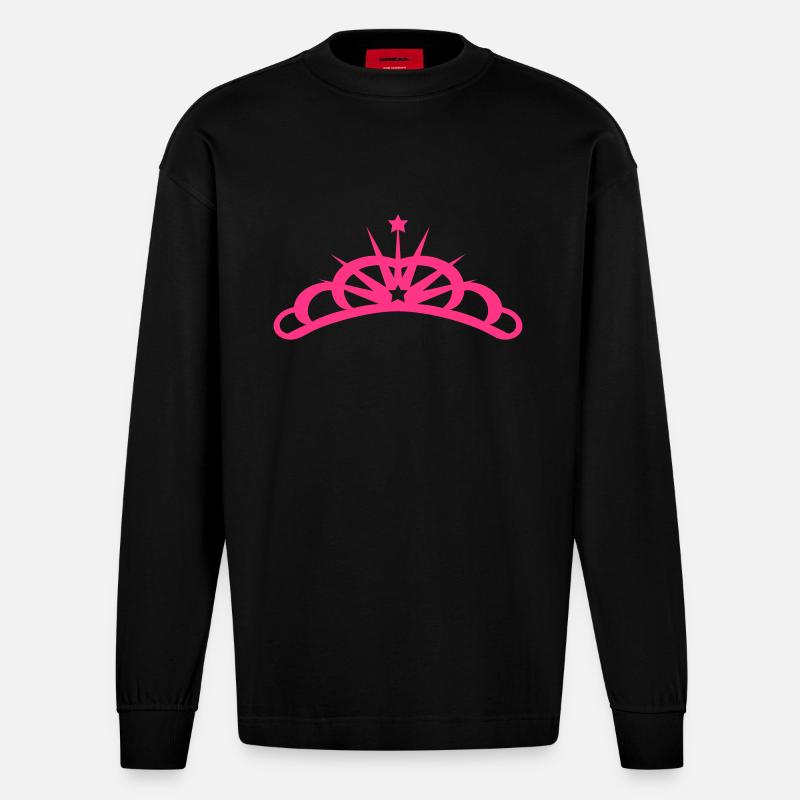Tiara - Heavyweight Oversized Organic Langarmshirt Made in EU - SOLID BLACK