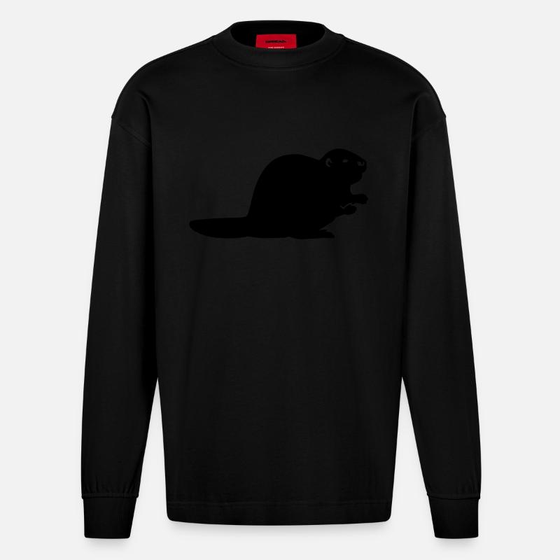 Biber - Heavyweight Oversized Organic Langarmshirt Made in EU - SOLID BLACK