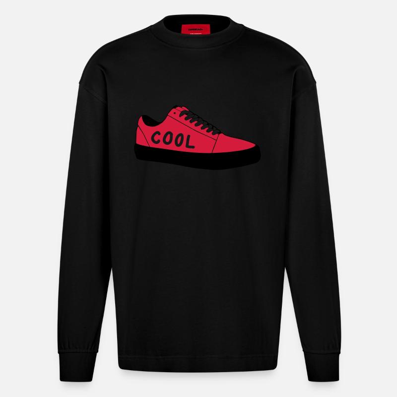 sneaker__cool - Heavyweight Oversized Organic Langarmshirt Made in EU - SOLID BLACK