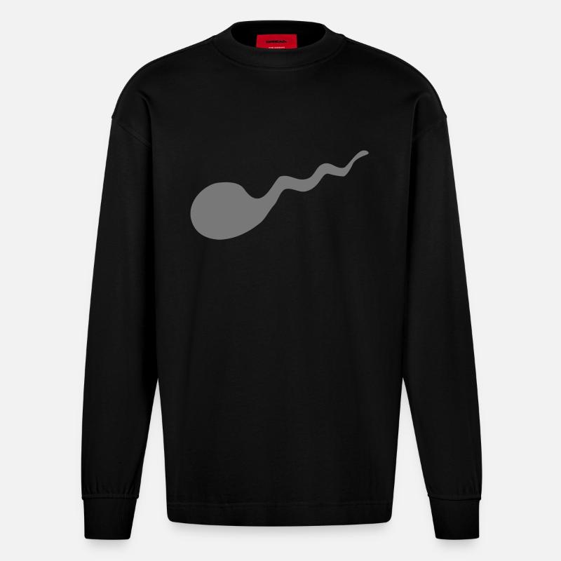 Semence - Manches longues bio épais oversize fabriqué en UE - SOLID BLACK