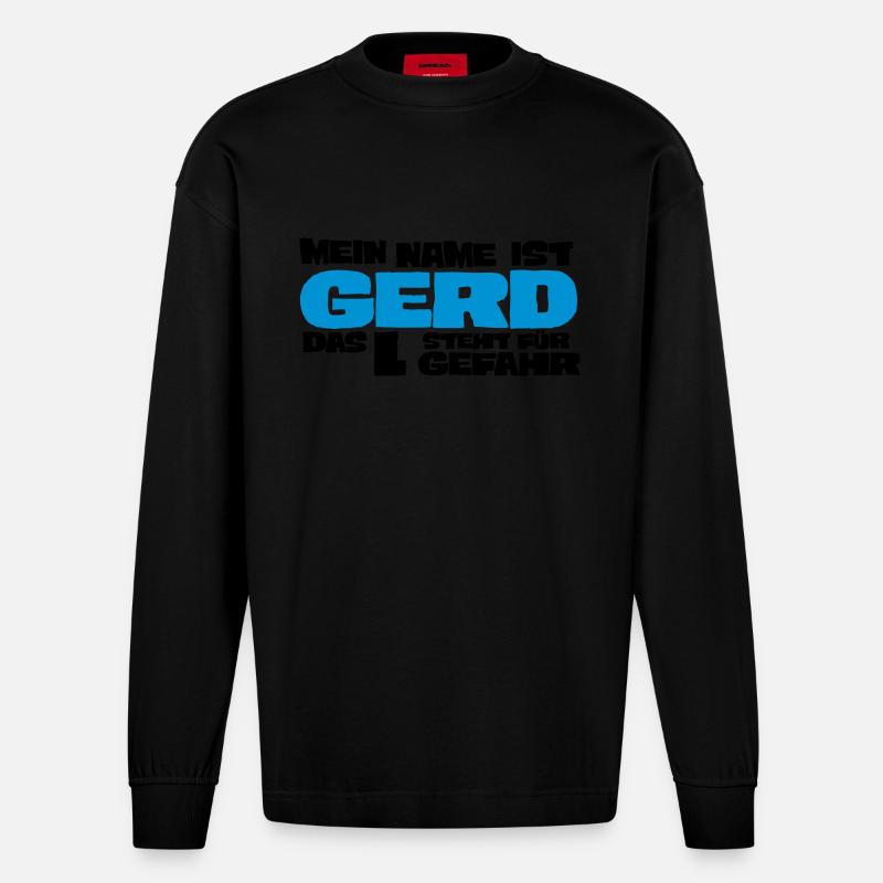 gerd - Heavyweight Oversized Organic Langarmshirt Made in EU - SOLID BLACK