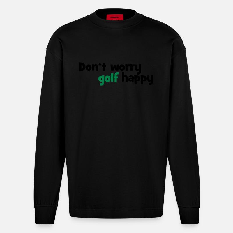 Golfe - Manches longues bio épais oversize fabriqué en UE - SOLID BLACK