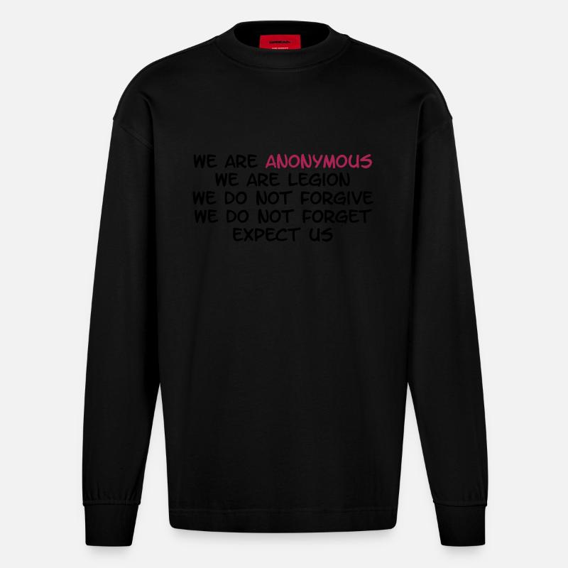 Anonymous - Heavyweight Oversized Organic Langarmshirt Made in EU - SOLID BLACK