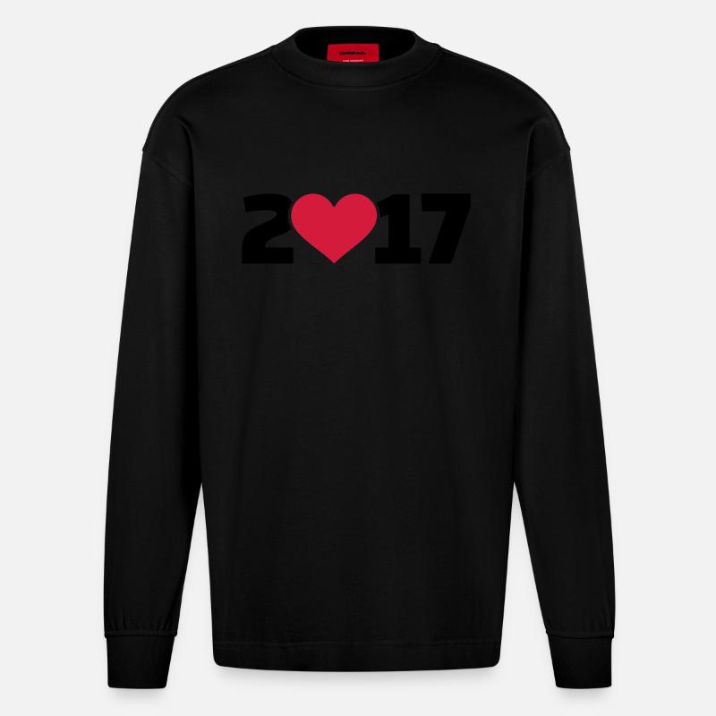 2017 - Heavyweight Oversized Organic Langarmshirt Made in EU - SOLID BLACK