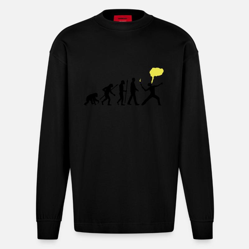 feuerschlucker_072016_a_2c - Heavyweight Oversized Organic Langarmshirt Made in EU - SOLID BLACK