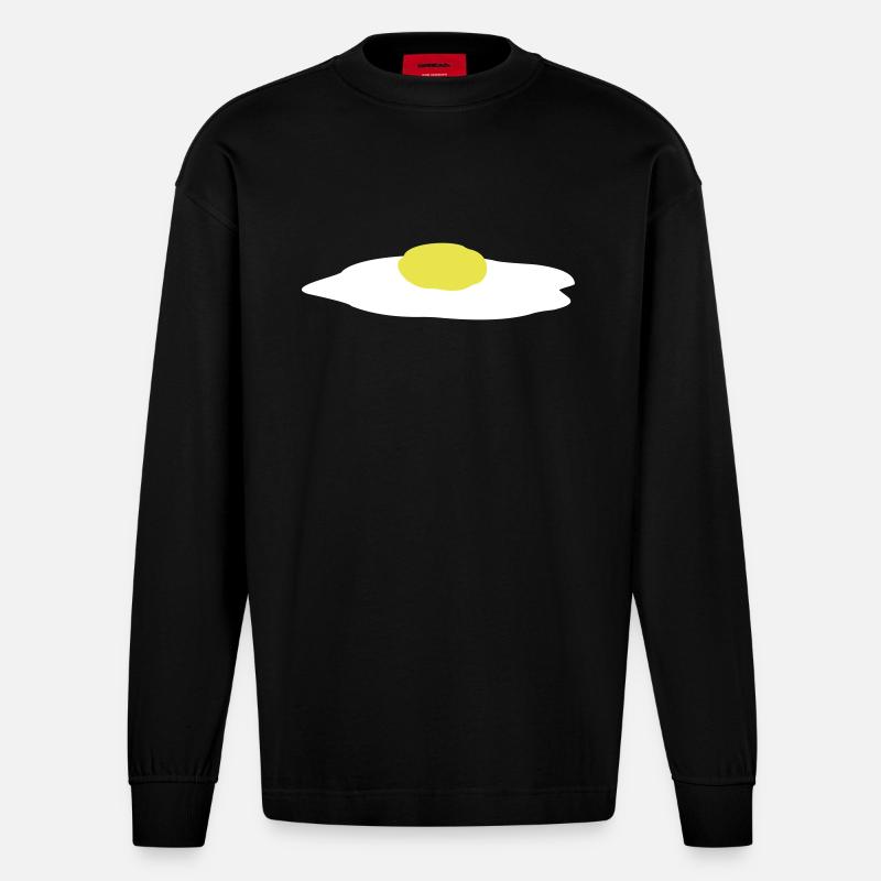 Spiegelei - Heavyweight Oversized Organic Langarmshirt Made in EU - SOLID BLACK