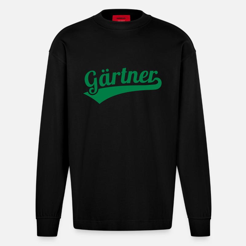 Gärtner - Heavyweight Oversized Organic Langarmshirt Made in EU - SOLID BLACK