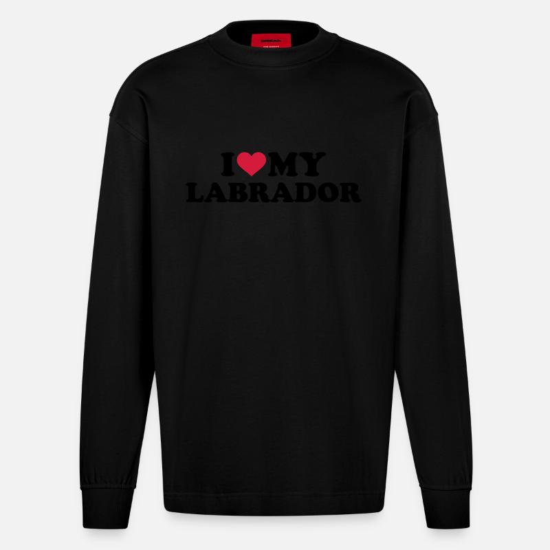 Labrador - Heavyweight Oversized Organic Langarmshirt Made in EU - SOLID BLACK