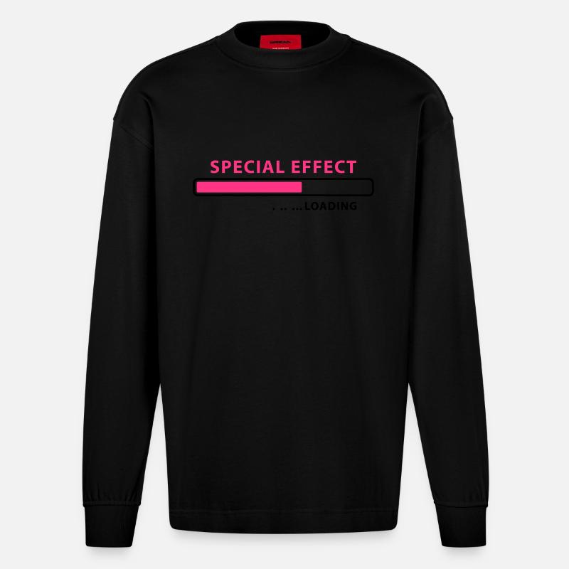 loading Special Effect - be patient - Heavyweight Oversized Organic Longsleeve Shirt Made in EU - SOLID BLACK