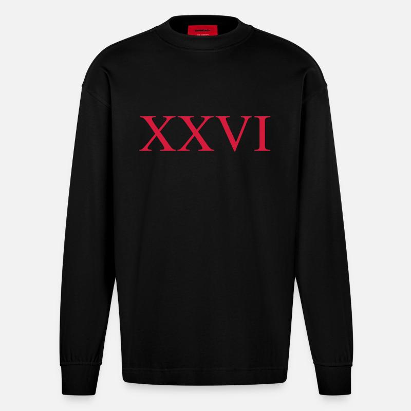 26 - Heavyweight Oversized Organic Langarmshirt Made in EU - SOLID BLACK
