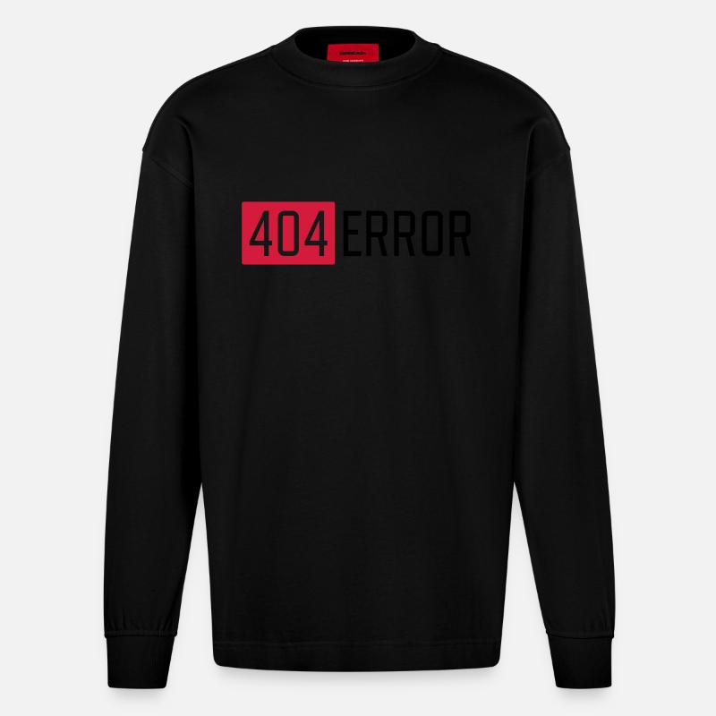 404 ERROR - Heavyweight Oversized Organic Langarmshirt Made in EU - SOLID BLACK