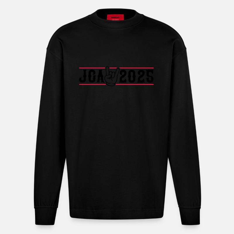 Jga 2025 Junggesellen Abschied - Heavyweight Oversized Organic Langarmshirt Made in EU - SOLID BLACK