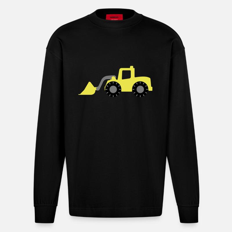 bagger - Heavyweight Oversized Organic Langarmshirt Made in EU - SOLID BLACK