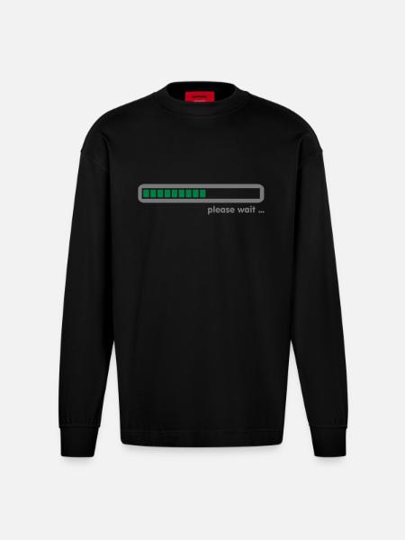 loading ... please wait (2c) - Heavyweight Oversized Organic Longsleeve Shirt Made in EU - SOLID BLACK