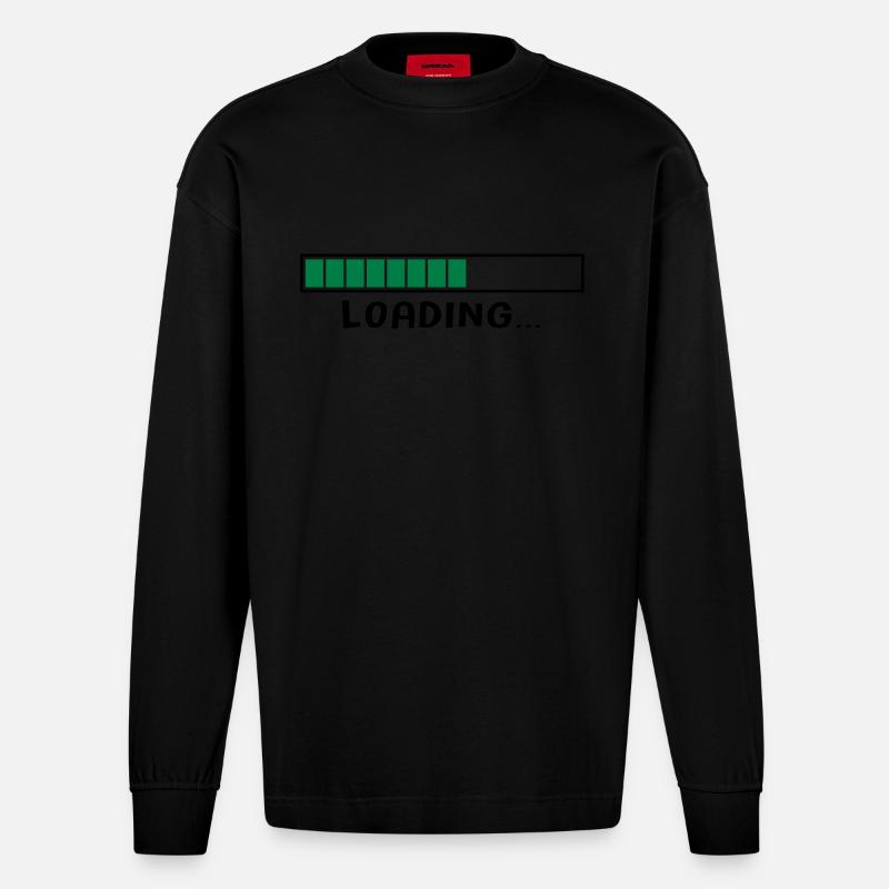 LOADING 4 - Manches longues bio épais oversize fabriqué en UE - SOLID BLACK