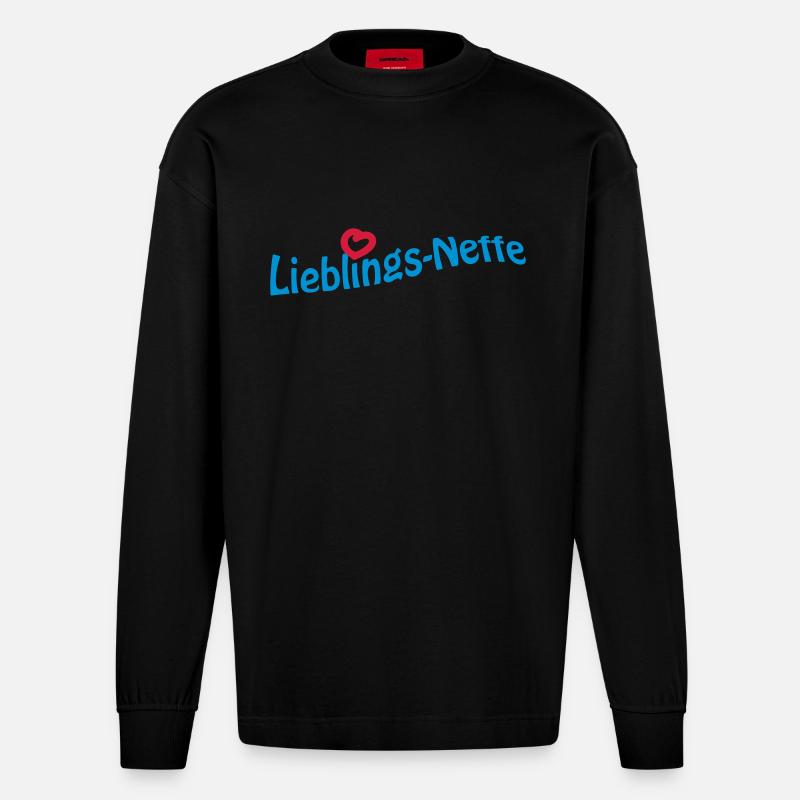 Lieblingsneffe - Heavyweight Oversized Organic Langarmshirt Made in EU - SOLID BLACK