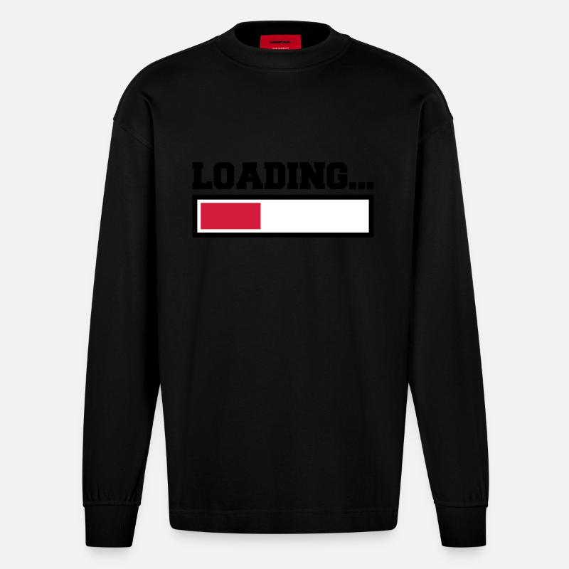 Loading - Heavyweight Oversized Organic Langarmshirt Made in EU - SOLID BLACK