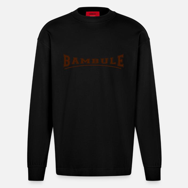 BAMBULE - Heavyweight Oversized Organic Langarmshirt Made in EU - SOLID BLACK