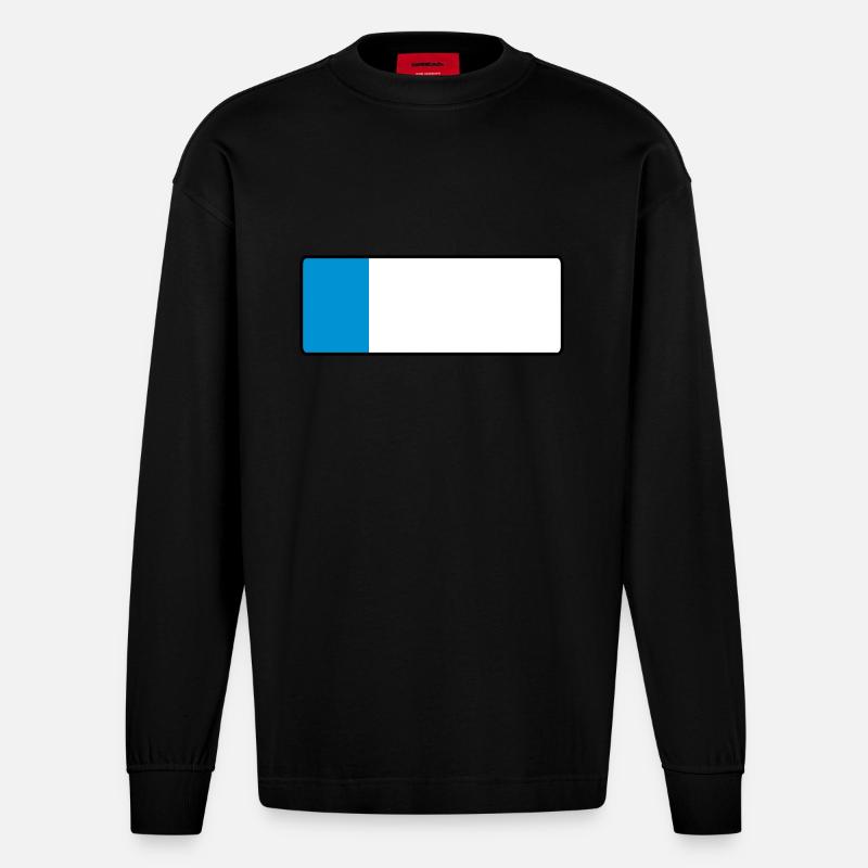 _blank_kurz - Heavyweight Oversized Organic Langarmshirt Made in EU - SOLID BLACK