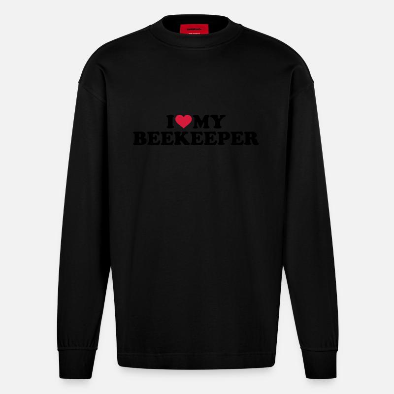 Imker - Heavyweight Oversized Organic Langarmshirt Made in EU - SOLID BLACK