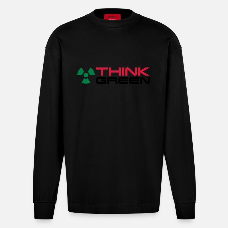 Radioactive__V005 - Heavyweight Oversized Organic Langarmshirt Made in EU - SOLID BLACK