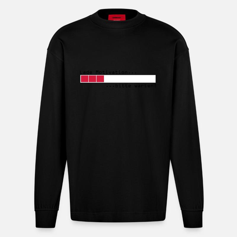 Ladebalken - Heavyweight Oversized Organic Langarmshirt Made in EU - SOLID BLACK