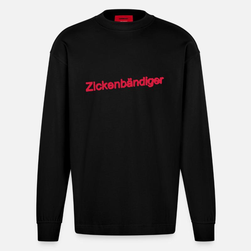 ZickenBändiger - Heavyweight Oversized Organic Langarmshirt Made in EU - SOLID BLACK