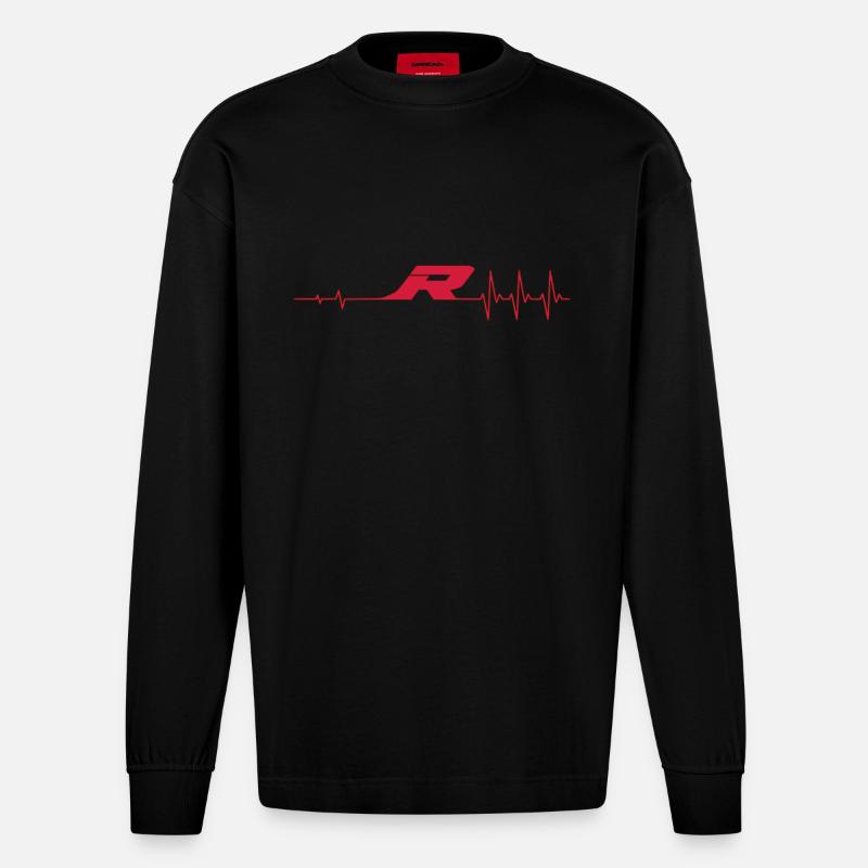 Puls R Rand - Heavyweight Oversized Organic Langarmshirt Made in EU - SOLID BLACK