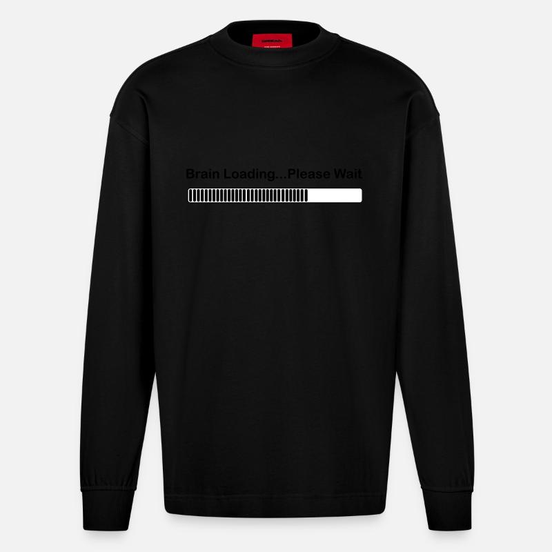 brainloading - Heavyweight Oversized Organic Langarmshirt Made in EU - SOLID BLACK