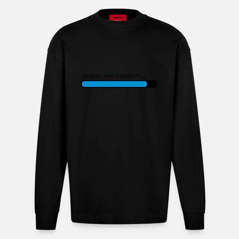 Update wird installiert ... Ladebalken - Heavyweight Oversized Organic Langarmshirt Made in EU - SOLID BLACK