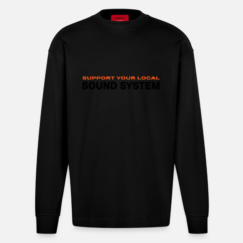 sylssl.ai - Heavyweight Oversized Organic Longsleeve Shirt Made in EU - SOLID BLACK