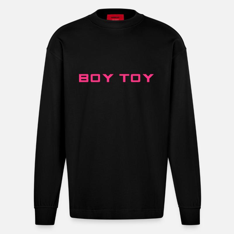 Boy Toy - Heavyweight Oversized Organic Langarmshirt Made in EU - SOLID BLACK
