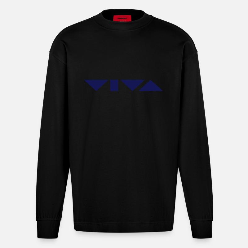 VIVA - Heavyweight Oversized Organic Langarmshirt Made in EU - SOLID BLACK