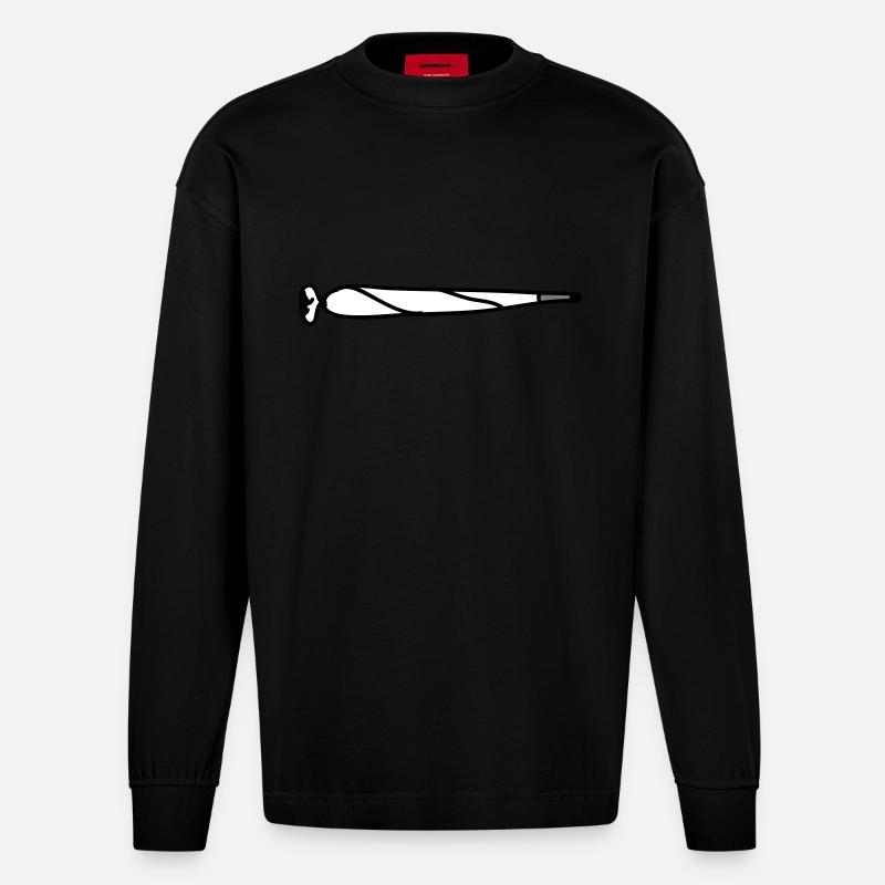 Joint - Heavyweight Oversized Organic Langarmshirt Made in EU - SOLID BLACK