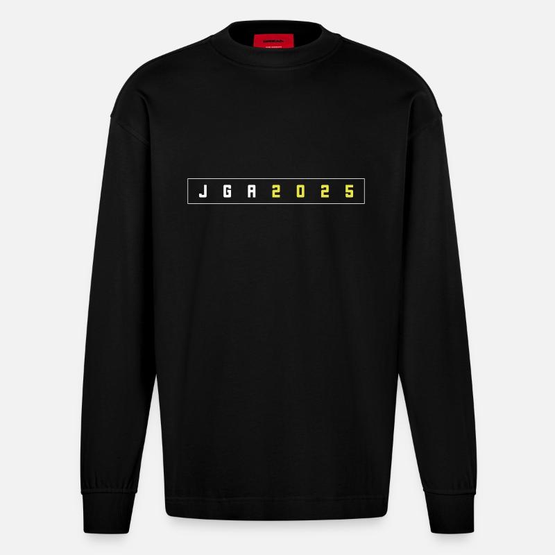 JGA 2025 - Heavyweight Oversized Organic Langarmshirt Made in EU - SOLID BLACK