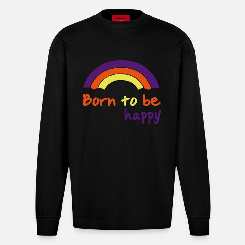 mode de vie - Manches longues bio épais oversize fabriqué en UE - SOLID BLACK