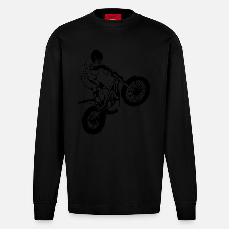 Trial - Heavyweight Oversized Organic Langarmshirt Made in EU - SOLID BLACK