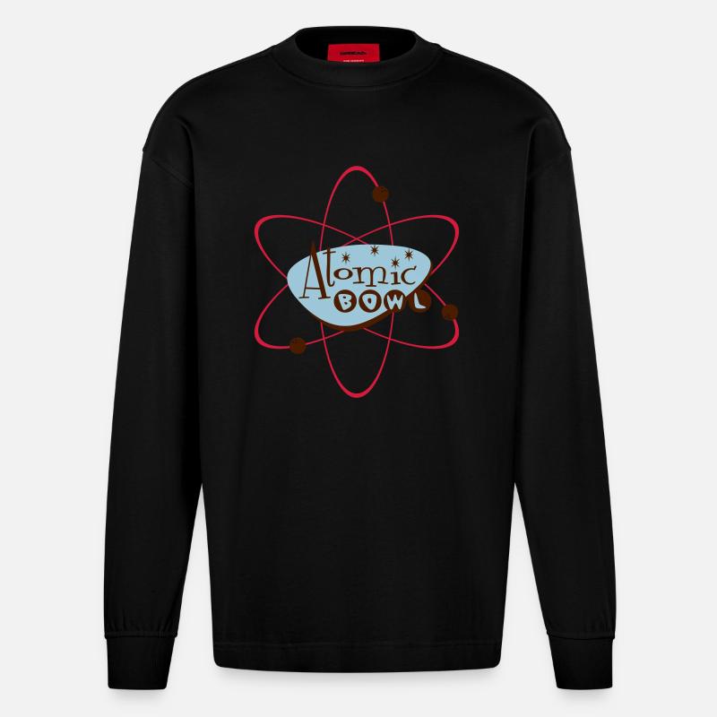 Atomic Bowl - Manches longues bio épais oversize fabriqué en UE - SOLID BLACK