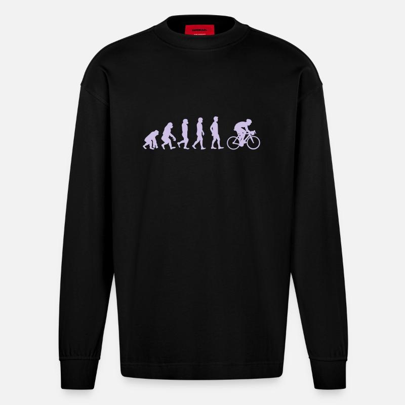 vélo évolution - Manches longues bio épais oversize fabriqué en UE - SOLID BLACK