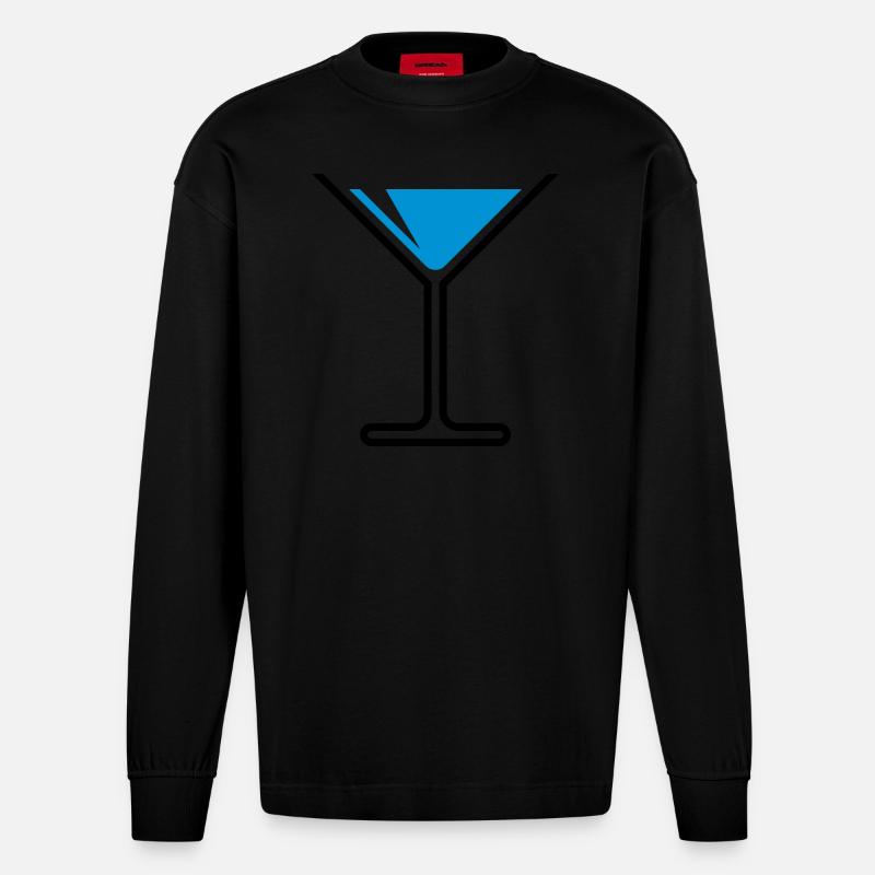 XFreizeitspass (Skyblue) - Heavyweight Oversized Organic Langarmshirt Made in EU - SOLID BLACK