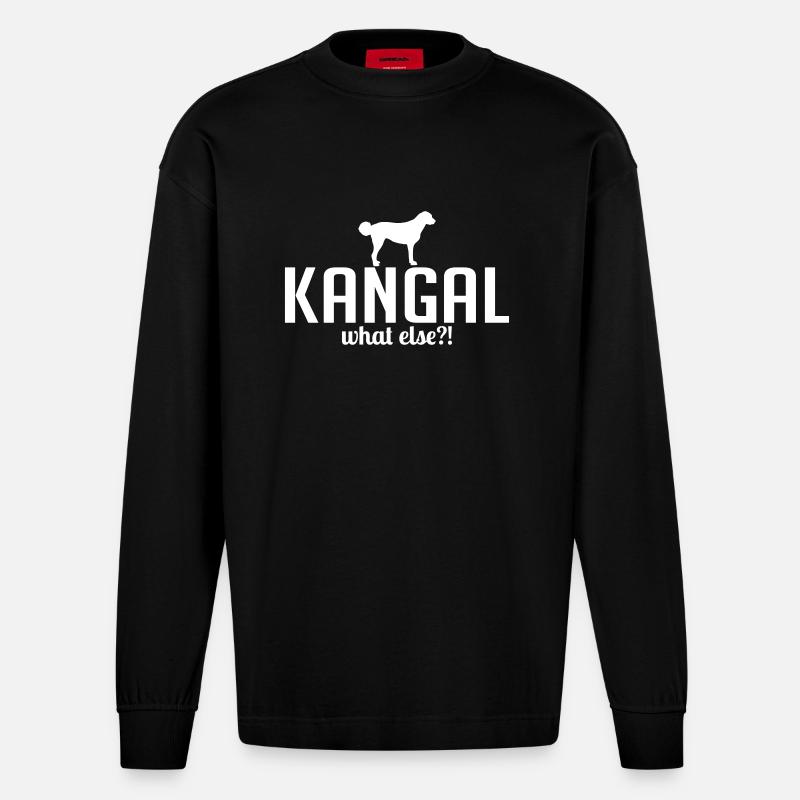 KANGAL whatelse - Manches longues bio épais oversize fabriqué en UE - SOLID BLACK