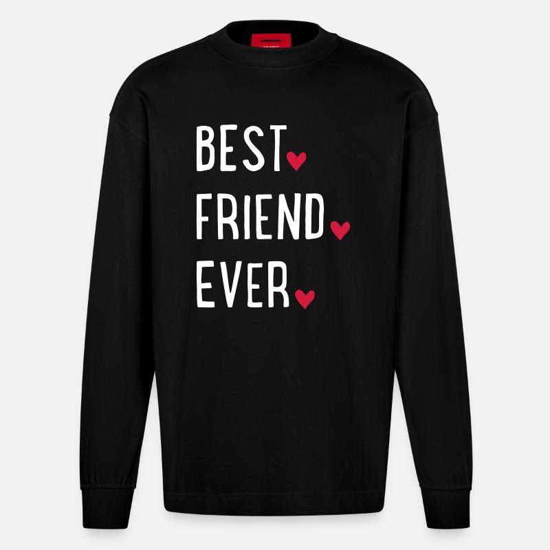 Bester Freund - Heavyweight Oversized Organic Langarmshirt Made in EU - SOLID BLACK
