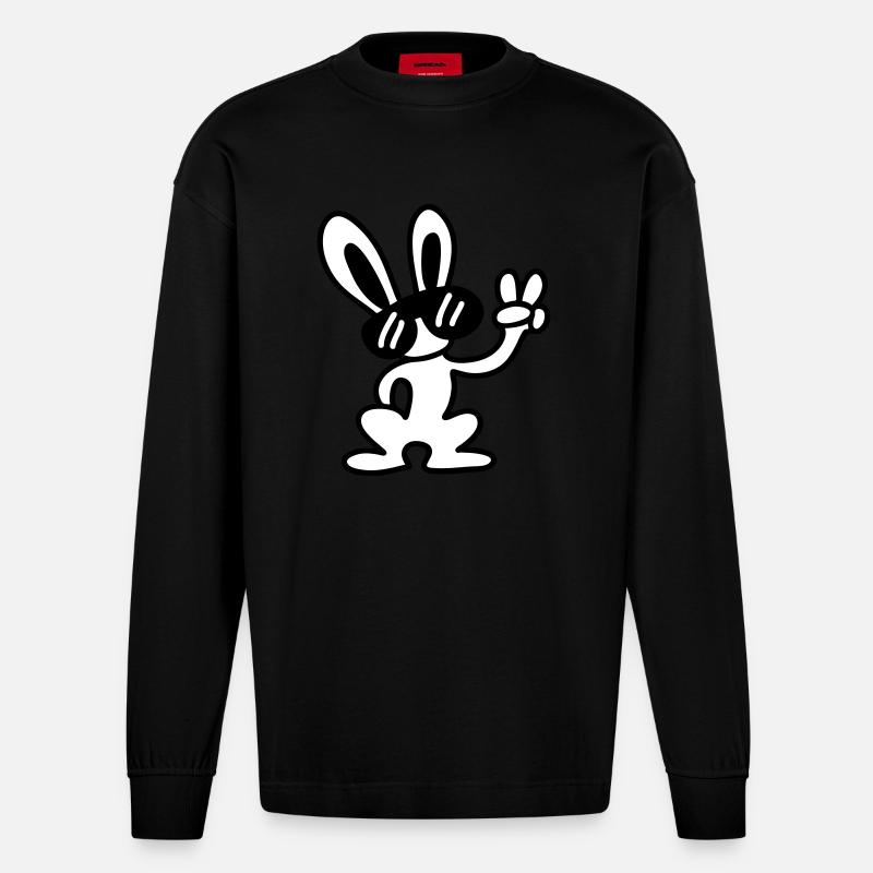 Cool - Heavyweight Oversized Organic Langarmshirt Made in EU - SOLID BLACK