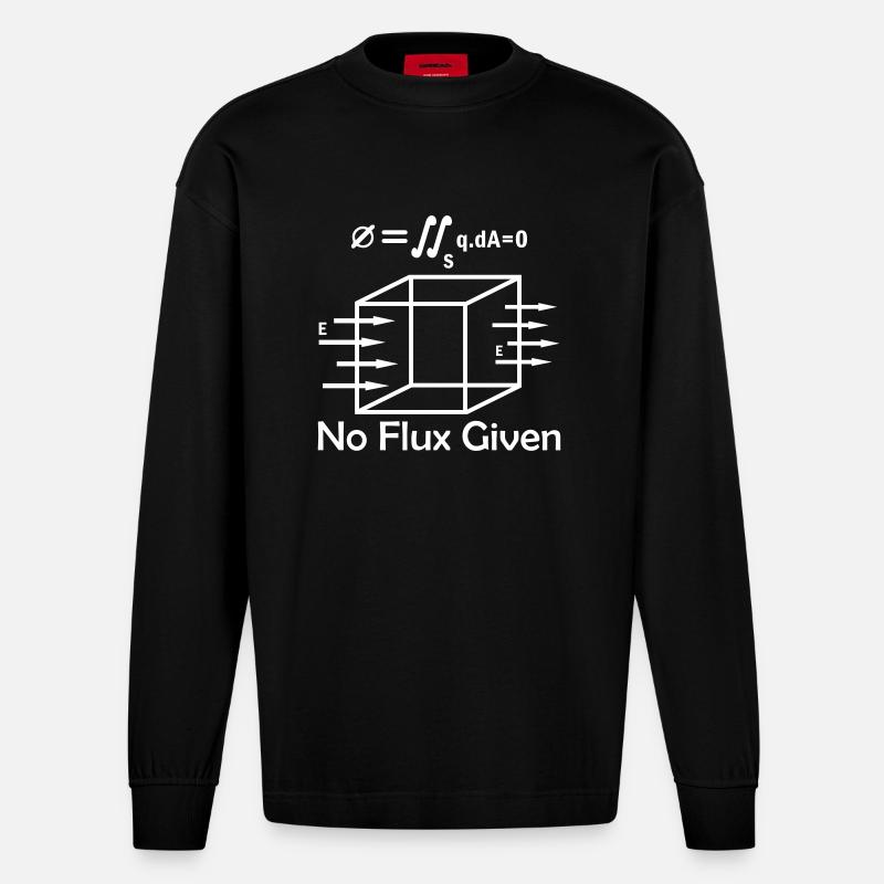 Mathematics Math Physicist - Heavyweight Oversized Organic Longsleeve Shirt Made in EU - SOLID BLACK