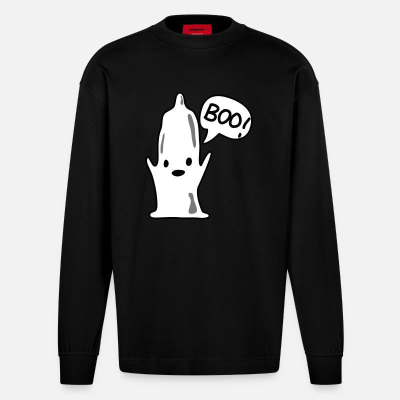Kondom - Heavyweight Oversized Organic Langarmshirt Made in EU - SOLID BLACK