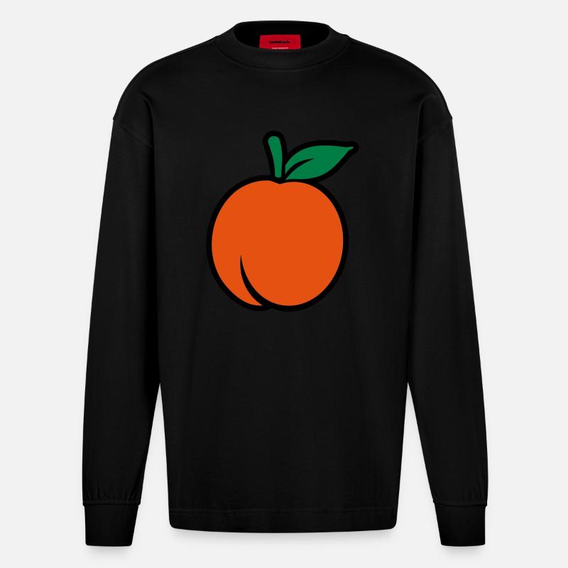 Nektarine - Heavyweight Oversized Organic Langarmshirt Made in EU - SOLID BLACK