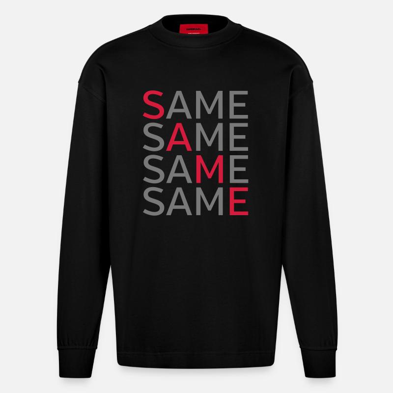 Same Same Same Same - Manches longues bio épais oversize fabriqué en UE - SOLID BLACK
