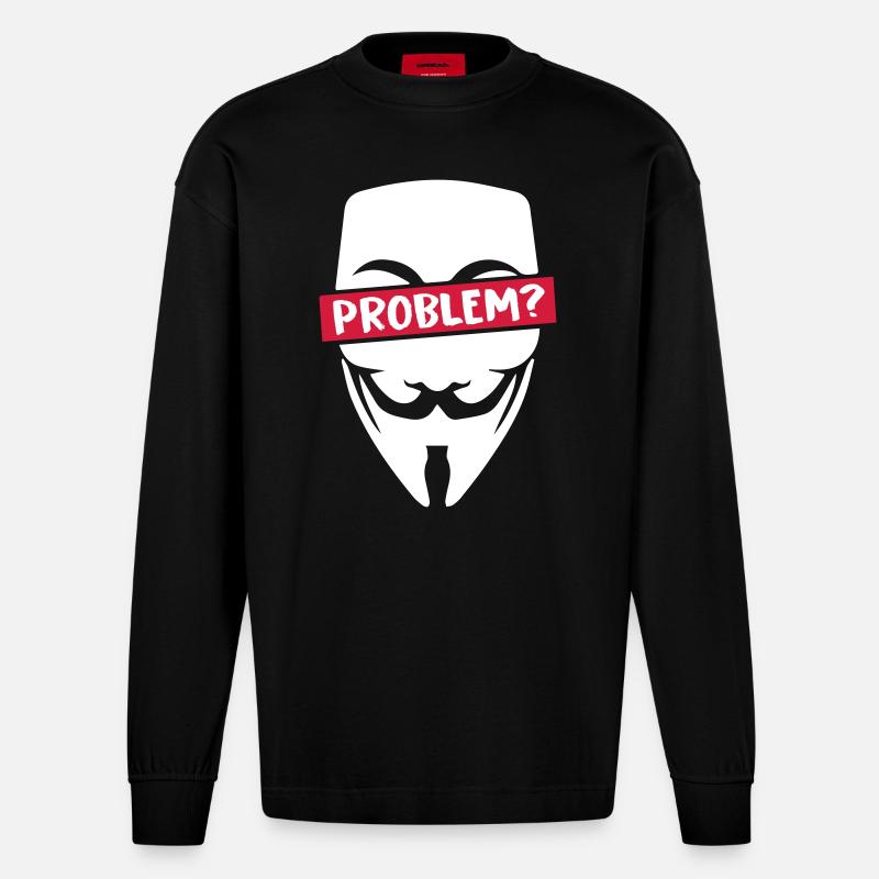 Problem Anonymous - Heavyweight Oversized Organic Langarmshirt Made in EU - SOLID BLACK